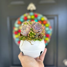 Load image into Gallery viewer, 4.75" Succulent Jingle Bell Ornament