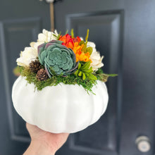 Load image into Gallery viewer, Faux Succulent Pumpkins