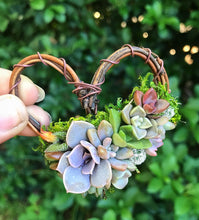 Load image into Gallery viewer, 2.5" Succulent Heart Ornament