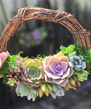 Load image into Gallery viewer, 8" Succulent Wreath
