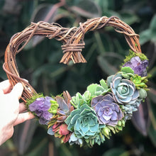 Load image into Gallery viewer, 9" Succulent Heart