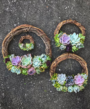 Load image into Gallery viewer, 3" Succulent Wreath Ornament