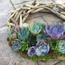 Load image into Gallery viewer, Driftwood Succulent Wreath