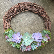Load image into Gallery viewer, 18" Succulent Wreath