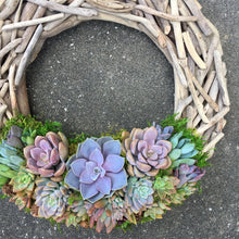 Load image into Gallery viewer, Driftwood Succulent Wreath