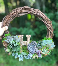 Load image into Gallery viewer, 12" Letter Wreath (customizable)