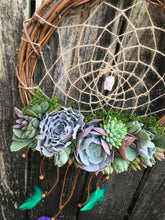 Load image into Gallery viewer, 12" Succulent Dreamcatcher