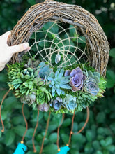 Load image into Gallery viewer, 12" Succulent Dreamcatcher