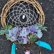 Load image into Gallery viewer, 12" Succulent Dreamcatcher