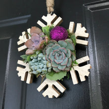 Load image into Gallery viewer, 5.5” Succulent Snowflake Ornament