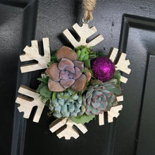 Load image into Gallery viewer, 5.5” Succulent Snowflake Ornament