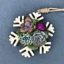 Load image into Gallery viewer, 5.5” Succulent Snowflake Ornament
