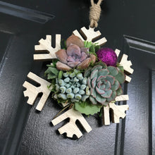 Load image into Gallery viewer, 5.5” Succulent Snowflake Ornament