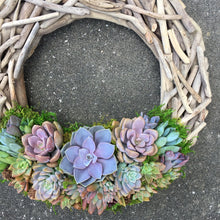 Load image into Gallery viewer, Driftwood Succulent Wreath
