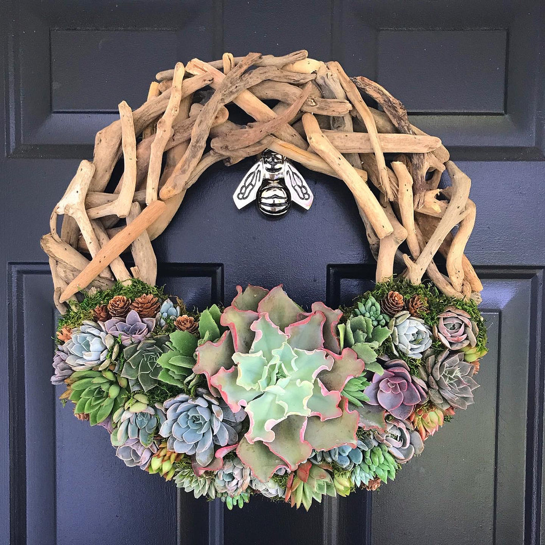 Driftwood Succulent Wreath